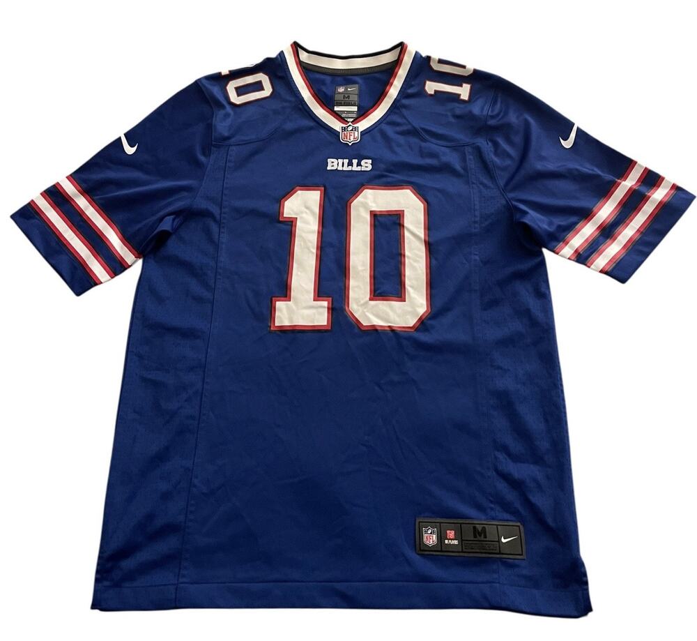 Buffalo Bills Mitchell Trubisky #10 Nike Men's Blue On-Field NFL Game Jersey M